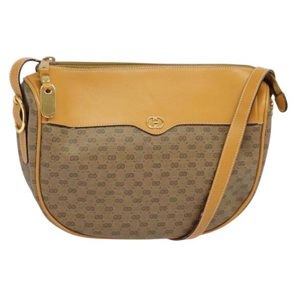 GUCCI Micro GG Supreme Shoulder Bag Pvc Beige Gold 001 115 001 115 - Picture 1 of 16